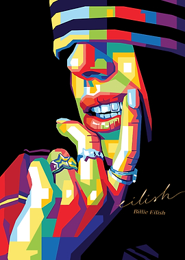 Billie Eilish Pop Art Portrait