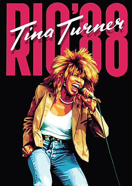 Tina Turner Rio'88 Concert Poster