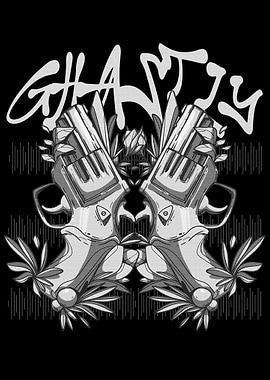 Guns and Roses Black and White