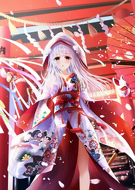 Anime Girl in Kimono