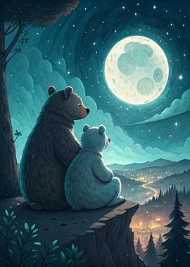 Bears Under the Moonlight