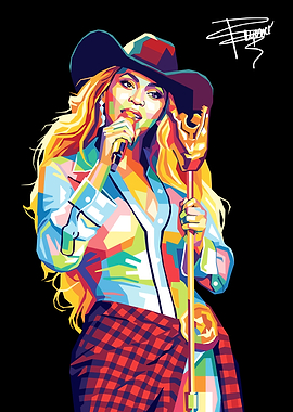 Beyonce Pop Art Portrait