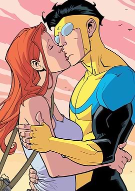 Invincible and Atom Eve Kissing