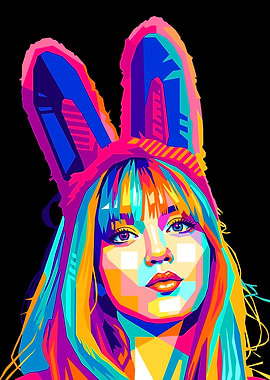 lisa Bunny Ears Blackpink