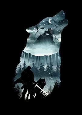 Winter is Coming: Wolf Silhouette