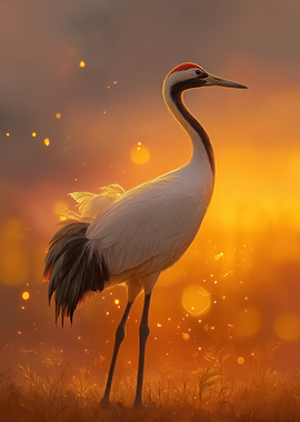 Elegant Crane in Golden Light