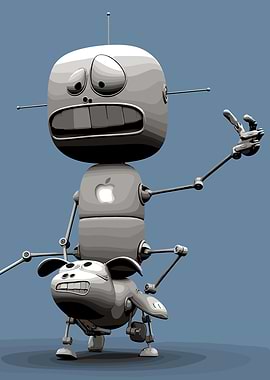 Robot riding a robotic sheep