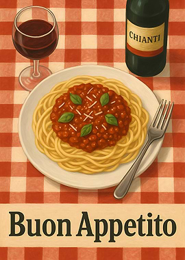 Buon Appetito: Italian Meal Still Life