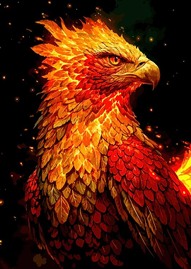Fiery Phoenix Portrait