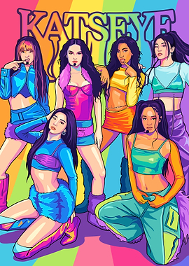 KATSEYE Group Vector Art