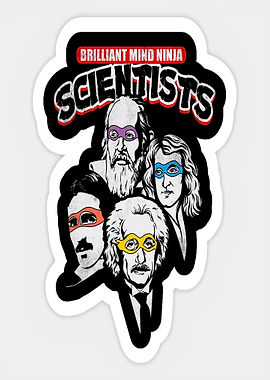 Brilliant Mind Ninja Scientists Sticker