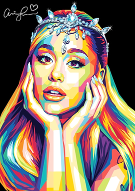 Ariana Grande Pop Art Portrait