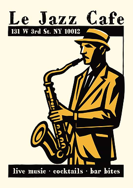 Le Jazz Cafe Poster