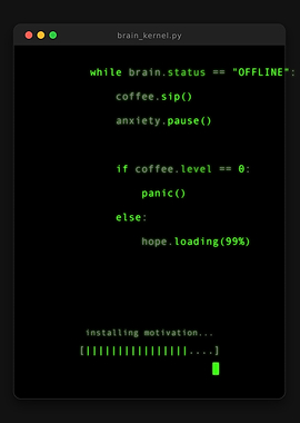 Brain Kernel Python Code Humor