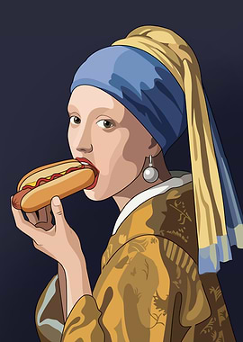 Girl with a Hotdog Earring