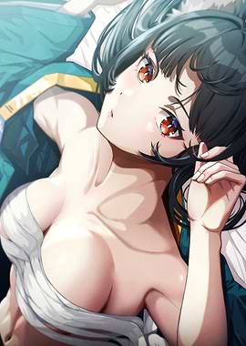 Girl with Lying Down