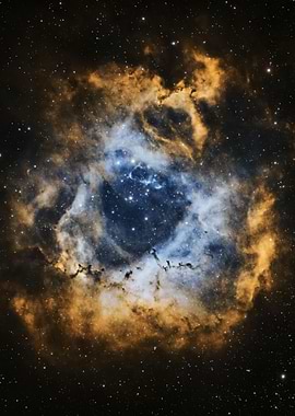 Rosette Nebula in Deep Space