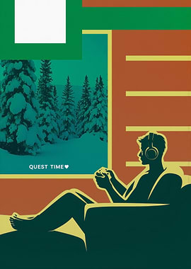 Quest Time: Gaming in Winter Cabin