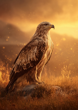 Majestic Eagle in Golden Light