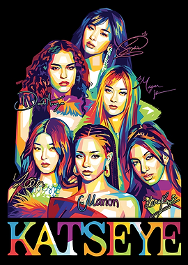 Katseye Pop Art Portrait