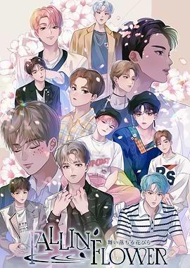 Falling Flower: Anime-Style Group Portrait