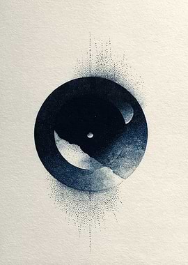 Abstract Circle with Dots