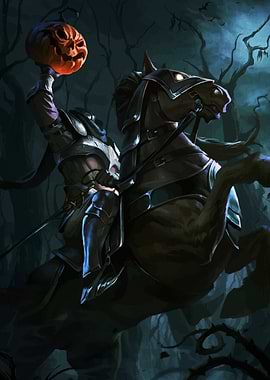 Headless Horseman with Pumpkin Head