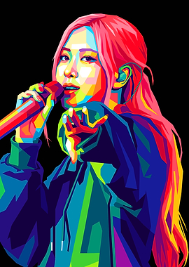 Rosé Blackpink Pop Art Portrait