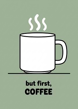 But First, Coffee Mug Illustration
