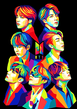 BTS Pop Art Portrait