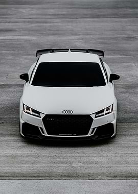 White Audi TT RS Front View
