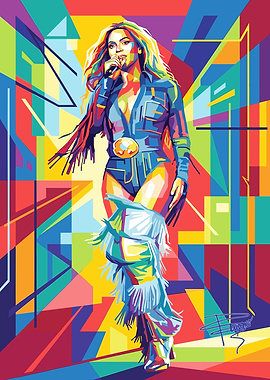 Beyonce Pop Art Portrait