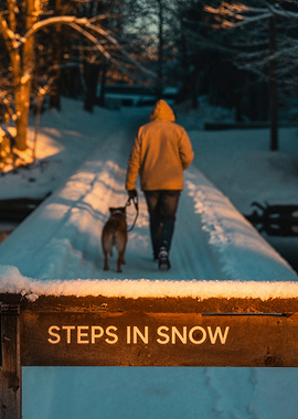 Steps in Snow: Winter Walk