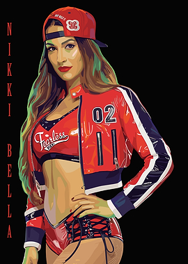 Nikki Bella Digital Art Portrait