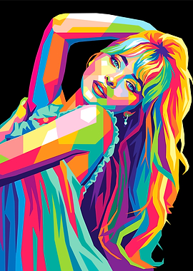 Colorful Pop Art Sabrina Carpenter