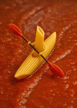 Pasta Kayak in Tomato Sauce