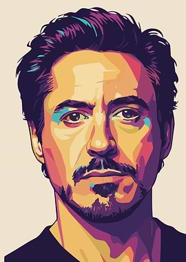 Robert Downey Jr. Pop Art Portrait