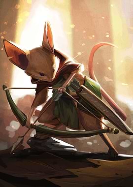 Mouse Archer Fantasy Illustration