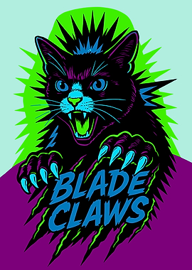Blade Claws Cat Illustration