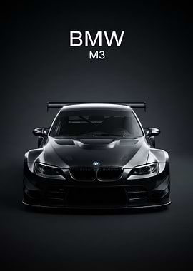 BMW M3 race car Front poster