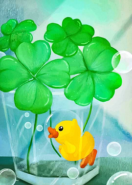 Lucky Duck in a Glass