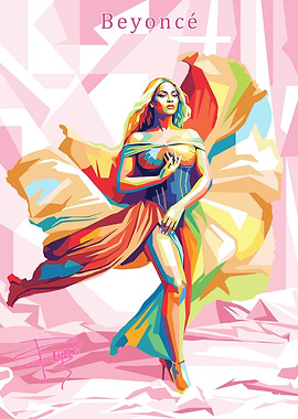 Beyoncé Pop Art Portrait