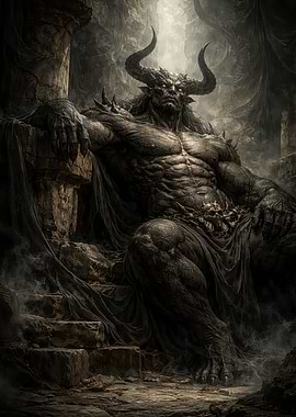 Demon king on Throne