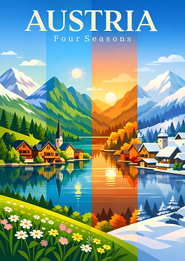 Austria: Four Seasons Landscape