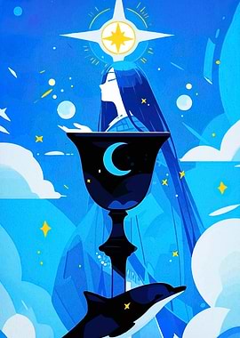 Celestial Chalice with Dolphin