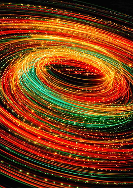 Vibrant Light Vortex Abstract Art