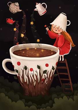 Magical Tea Party Illustration