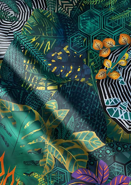 Tropical Leaves and Geometric Patterns