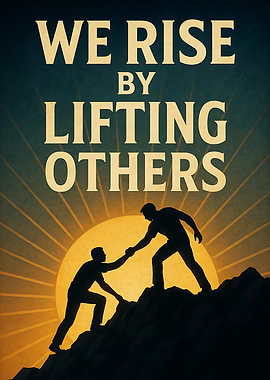 We Rise By Lifting Others Poster