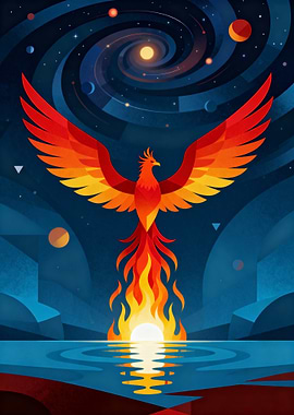 Phoenix Rising from Water